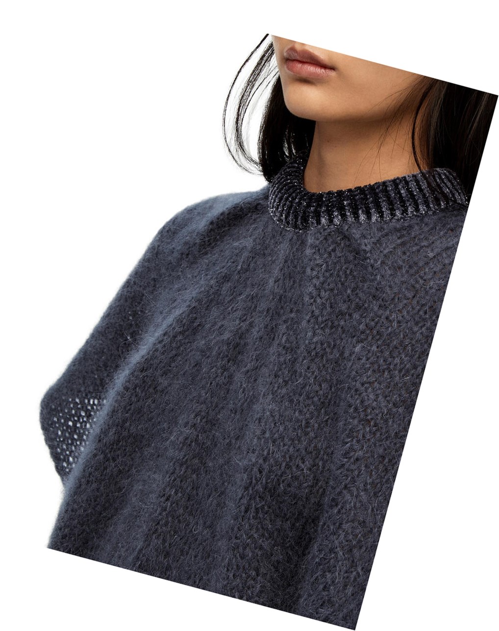 Loewe Oversize sweater in mohair Grise Foncé | 7461ZRYJQ