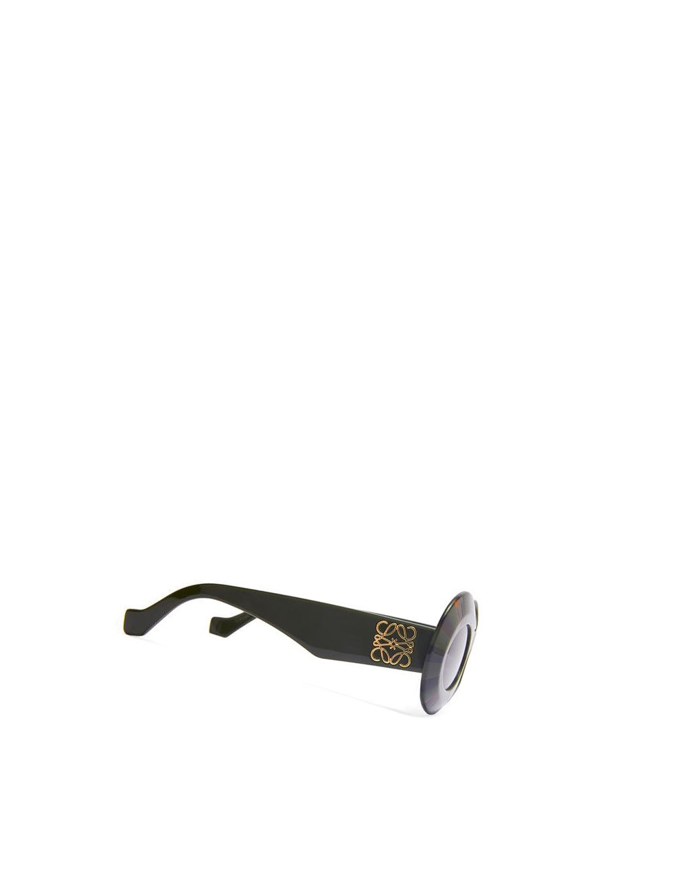 Loewe Oversized oval sunglasses in acetate Kakhi / Havana | 8413RBMYP