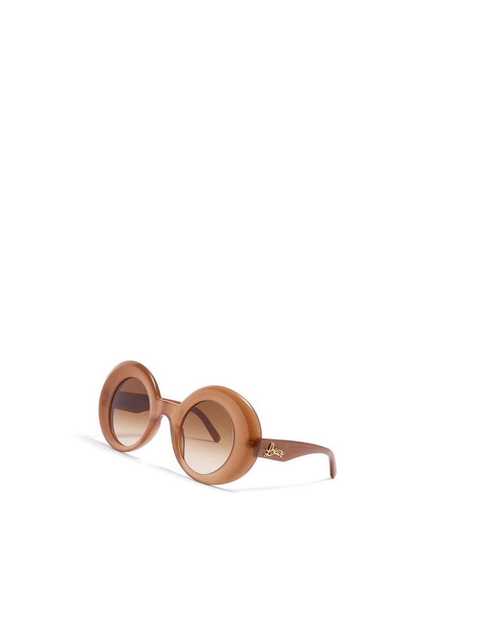 Loewe Oversized round sunglasses in acetate Marron Clair | 0954PCLAS