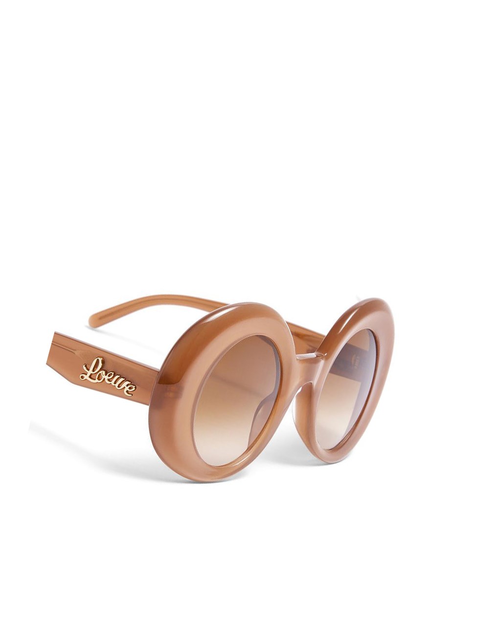 Loewe Oversized round sunglasses in acetate Marron Clair | 0954PCLAS