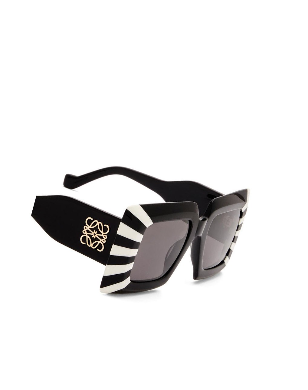 Loewe Oversized square sunglasses in acetate Noir Blanche | 3072KAZSN