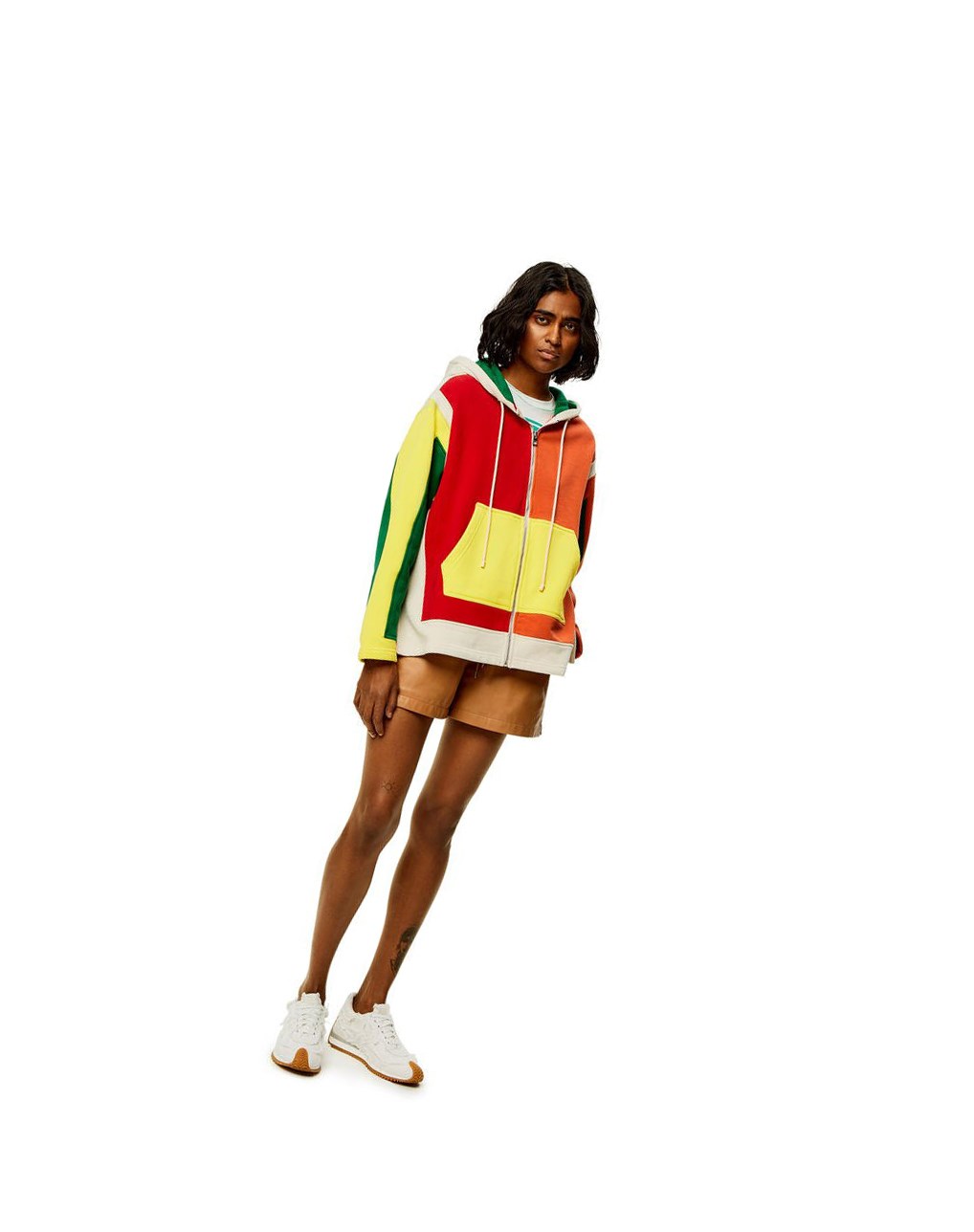 Loewe Oversized zip hoodie in cotton Multicolore | 8602BFUKH