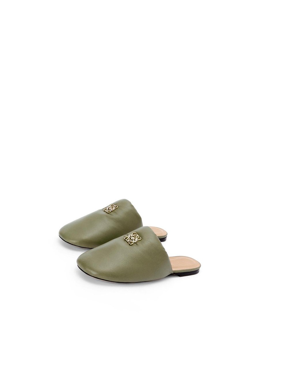 Loewe Padded Anagram mule in lambskin Vert | 2789ZYCAW