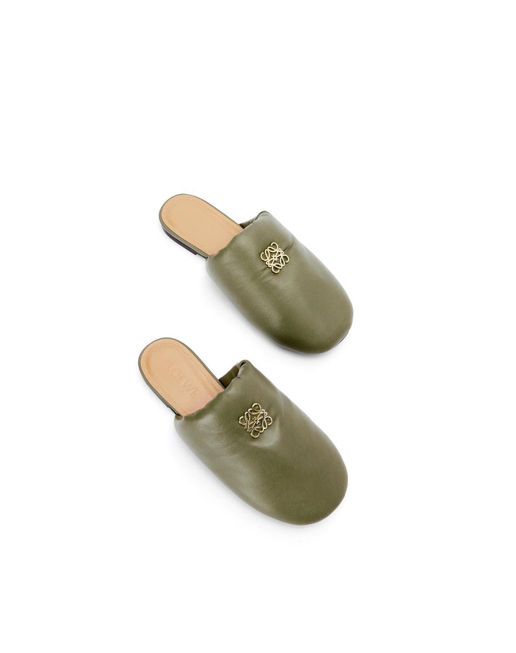 Loewe Padded Anagram mule in lambskin Vert | 2789ZYCAW