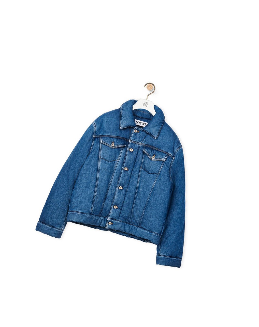 Loewe Padded jacket in denim Indigo Bleu | 3968WZEJX