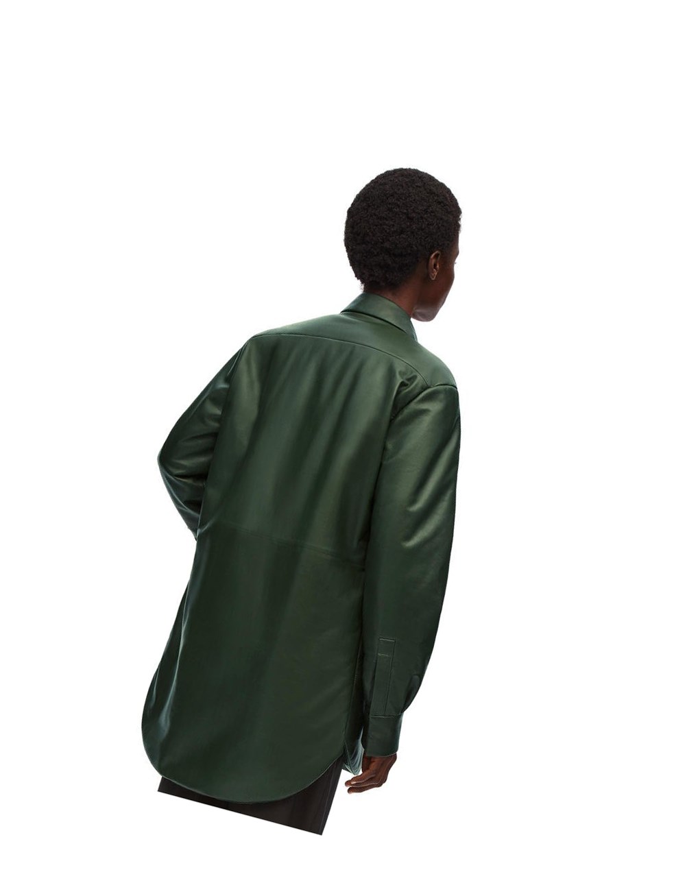 Loewe Padded overshirt in nappa Vert | 4317UOGAE