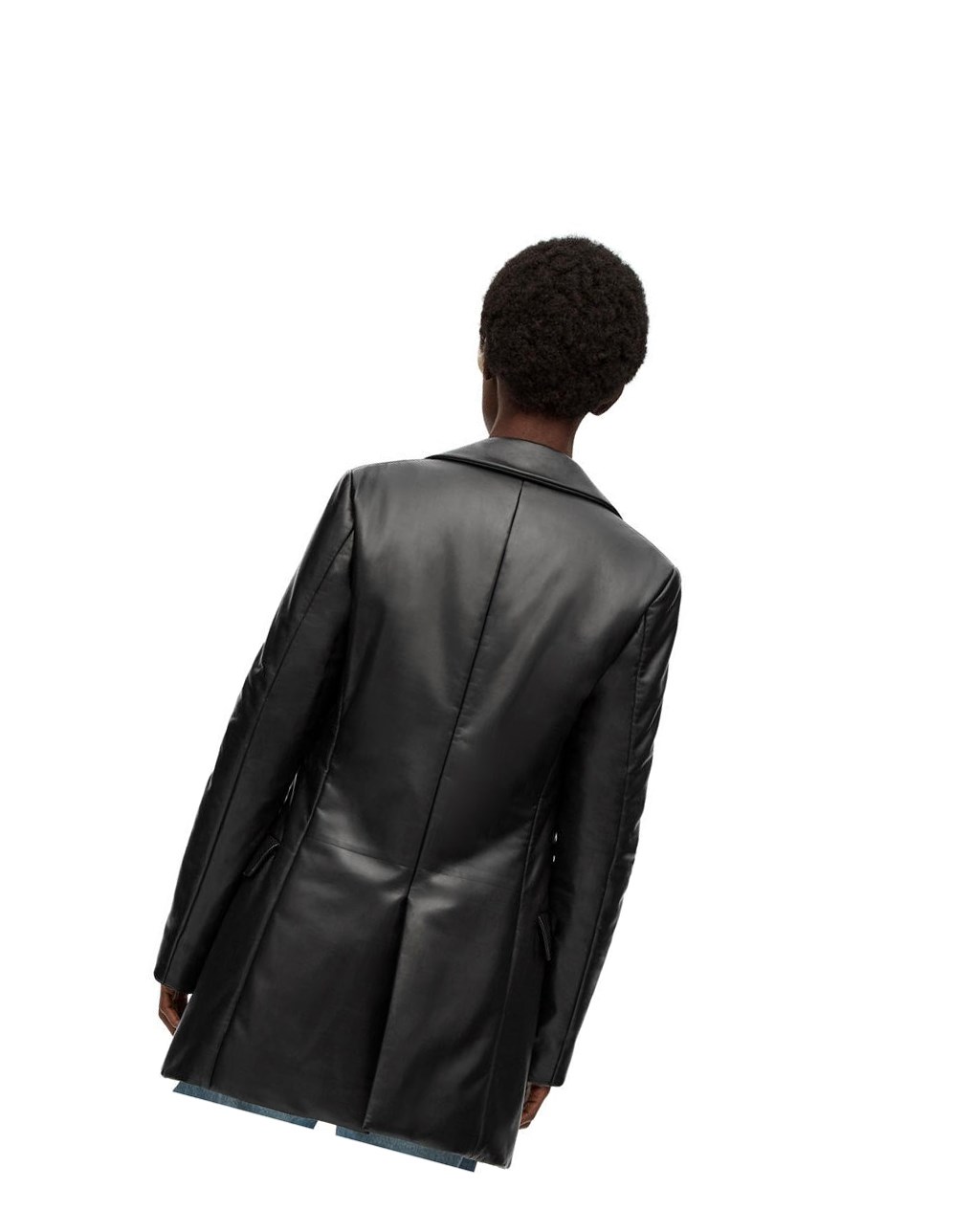 Loewe Padded tailored jacket in nappa Noir | 2496SUXDT