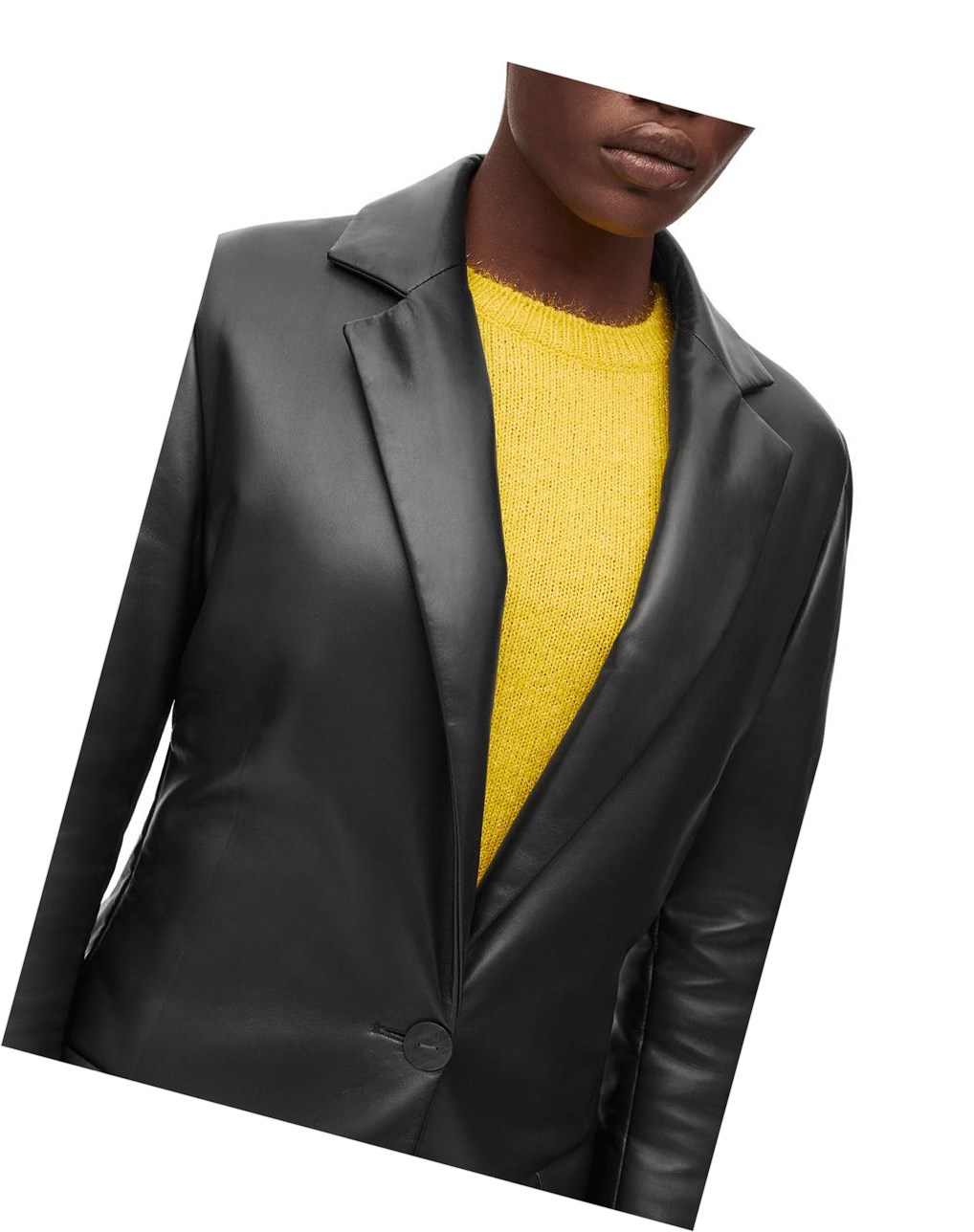 Loewe Padded tailored jacket in nappa Noir | 2496SUXDT