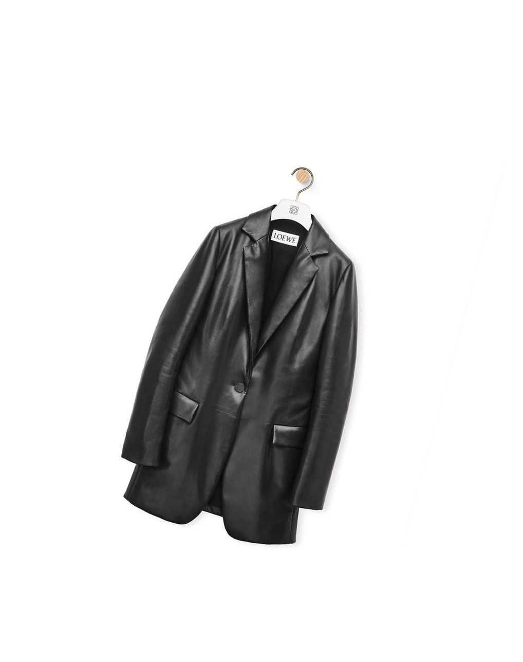 Loewe Padded tailored jacket in nappa Noir | 2496SUXDT