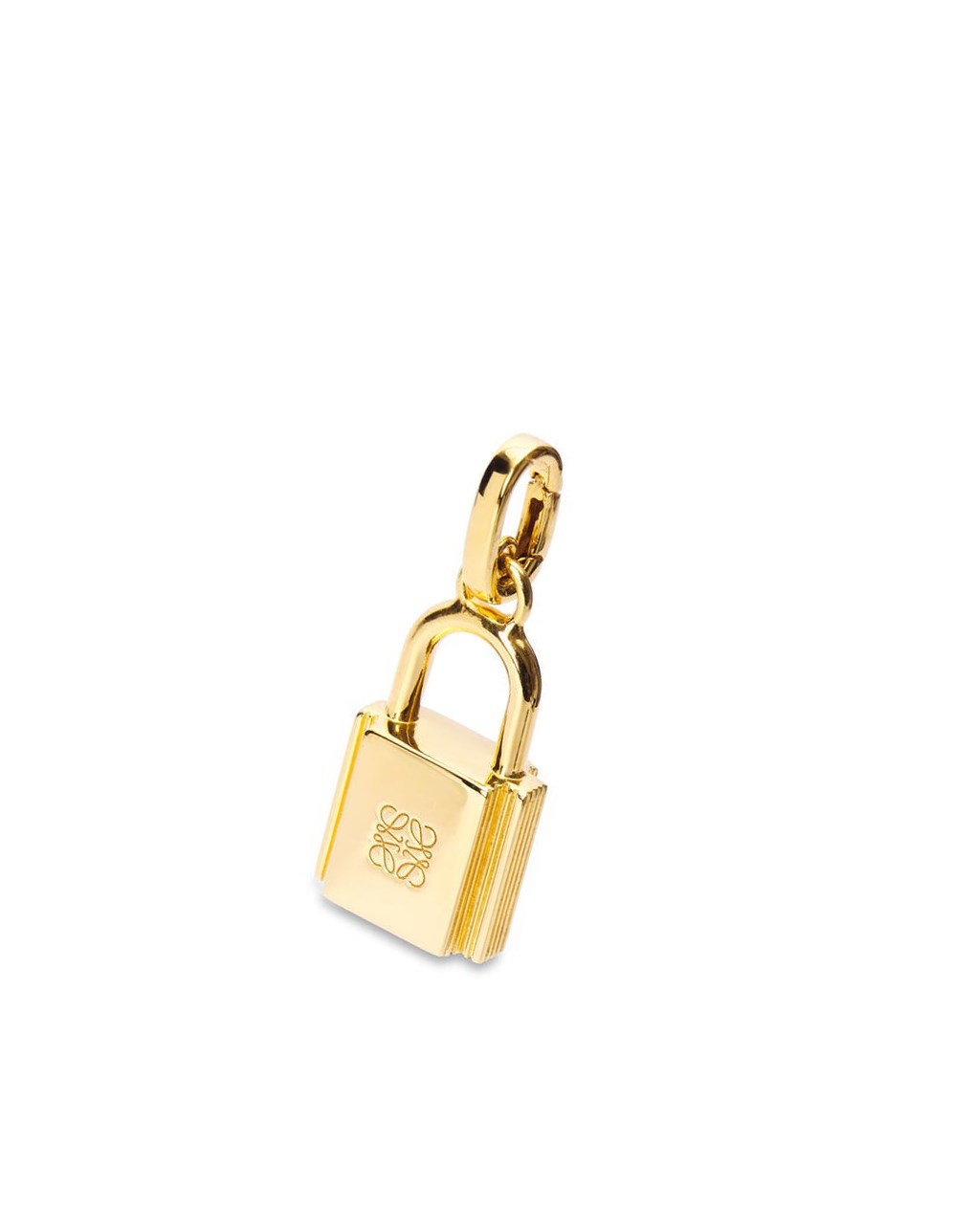 Loewe Padlock charm in sterling silver Doré | 4175QNORF