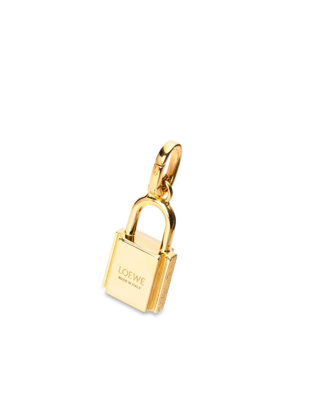 Loewe Padlock charm in sterling silver Doré | 4175QNORF