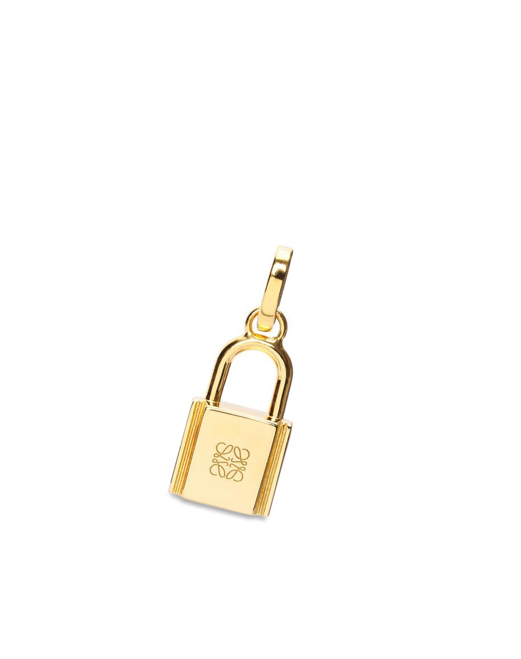 Loewe Padlock charm in sterling silver Doré | 4175QNORF