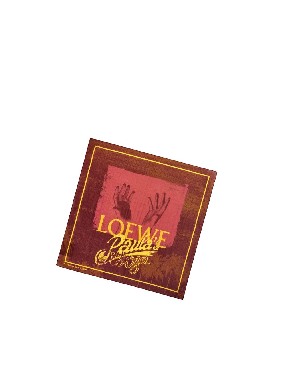 Loewe Palm bandana in cotton and silk Marron Multicolore | 9754IHMEZ