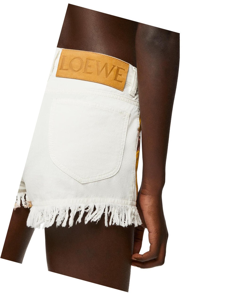 Loewe Palm shorts in denim Blanche Multicolore | 1037QMNLR