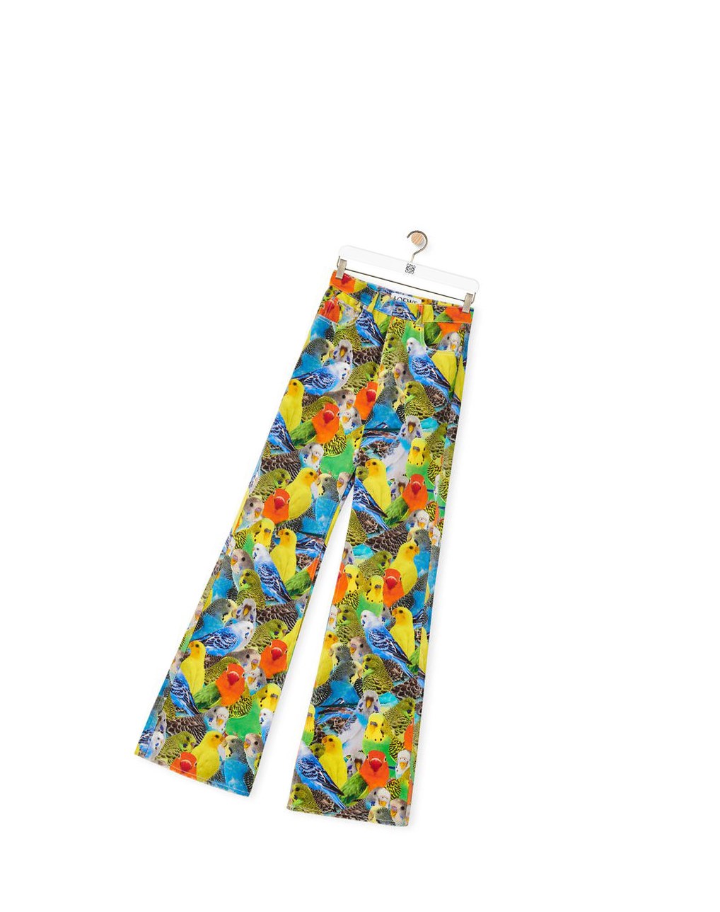 Loewe Parrots jeans in denim Orange Bleu Jaune | 7651VDOWF