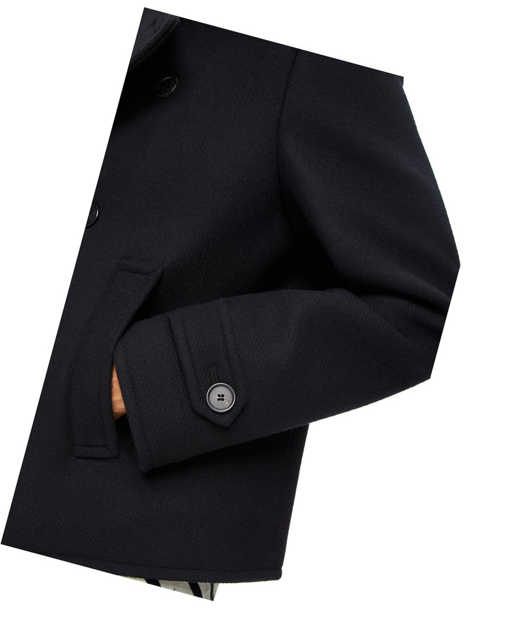 Loewe Peacoat in wool Noir | 7958JUQCR