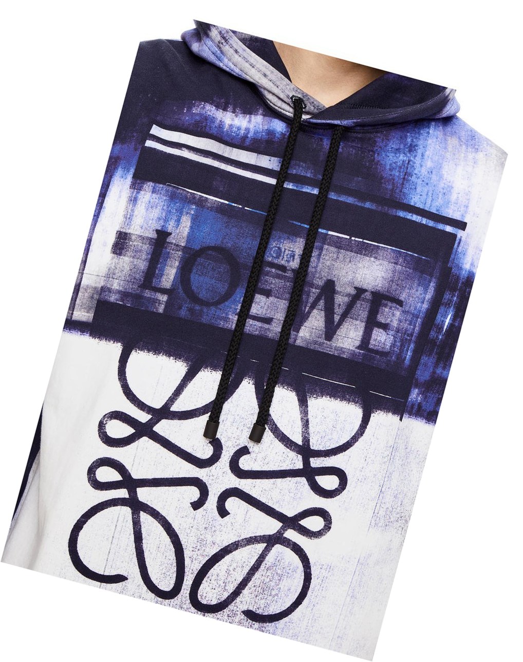 Loewe Photocopy Anagram hoodie in cotton Blanche | 4713AEGHJ