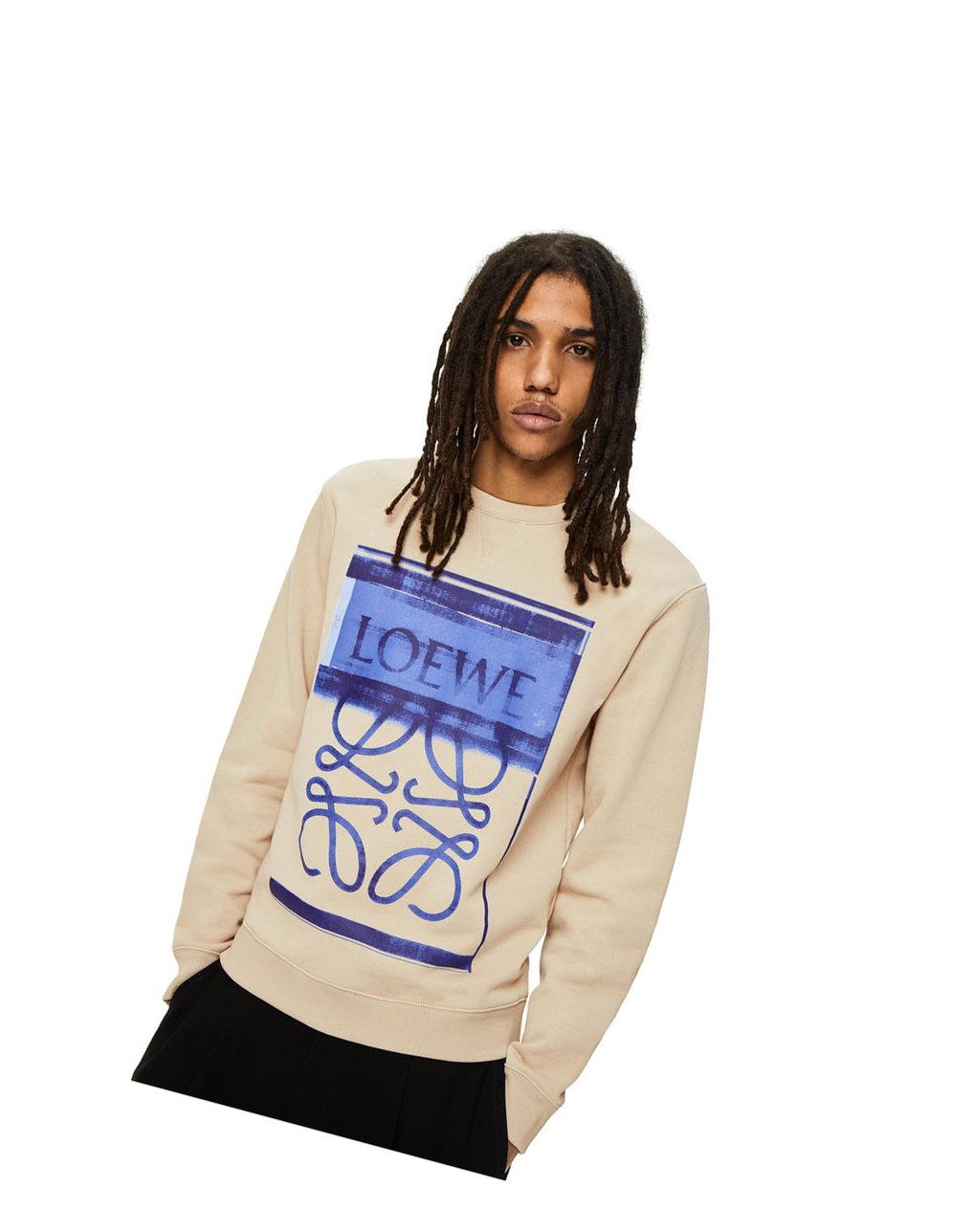 Loewe Photocopy Anagram sweatshirt in cotton Grise | 9321OKLYD