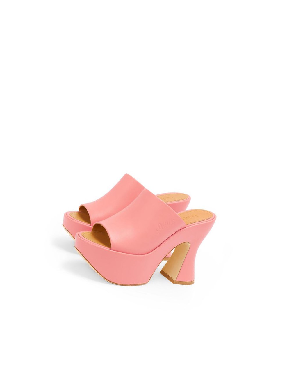 Loewe Plateforme mule in lambskin Bubble Gum | 1039PWVIB