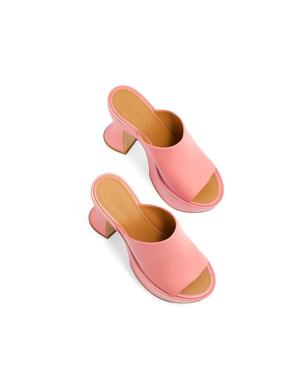 Loewe Plateforme mule in lambskin Bubble Gum | 1039PWVIB