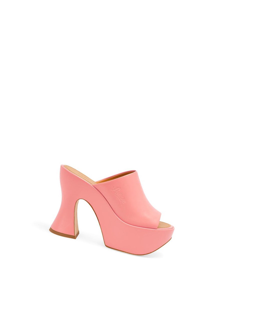 Loewe Plateforme mule in lambskin Bubble Gum | 1039PWVIB