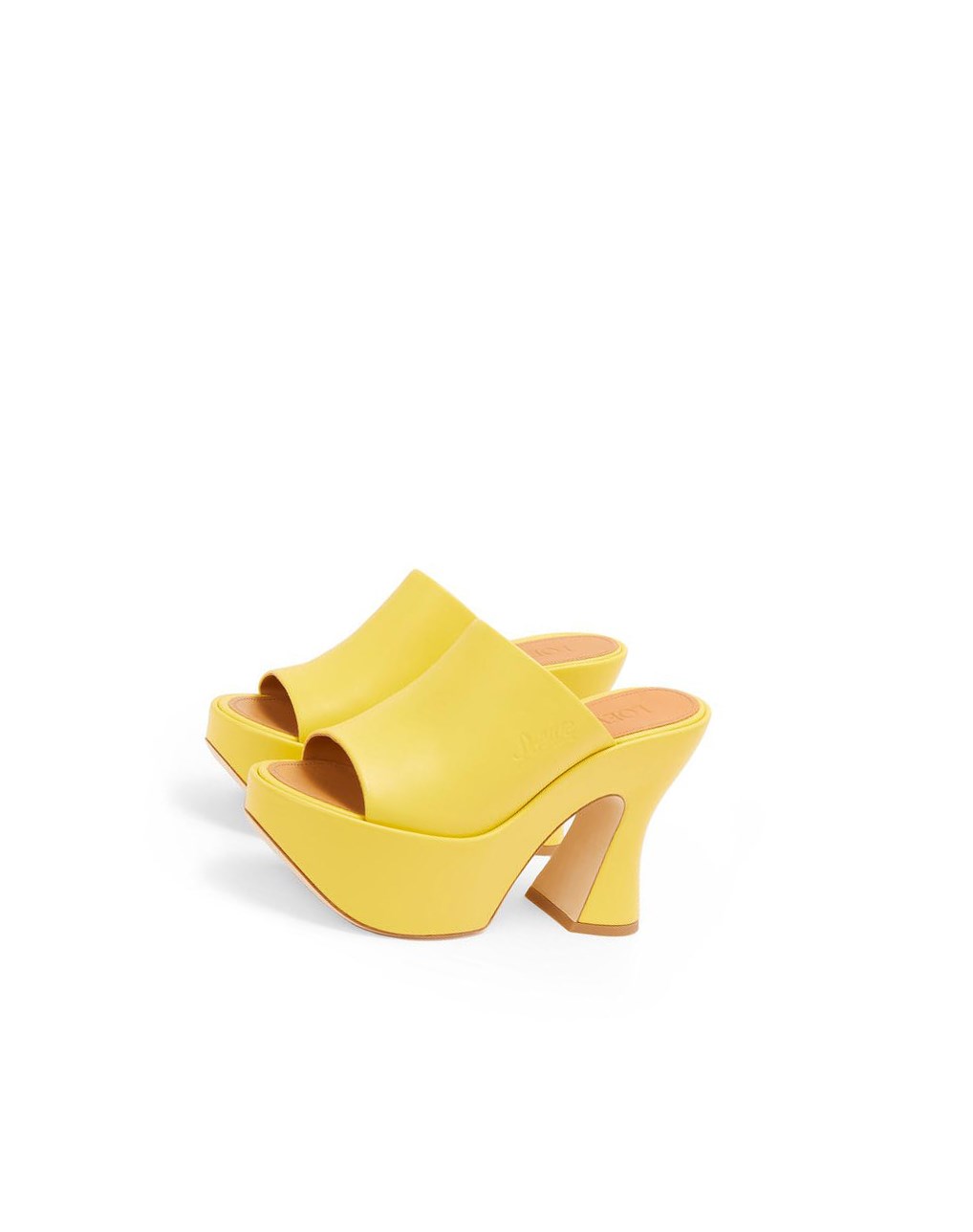 Loewe Plateforme mule in lambskin Jaune | 4197XPMZB