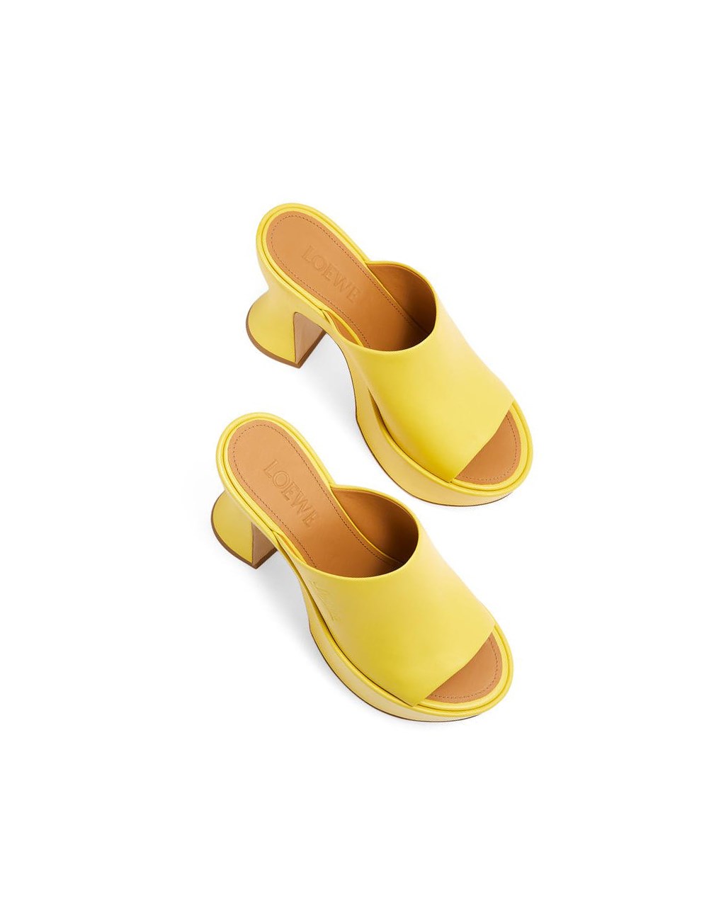 Loewe Plateforme mule in lambskin Jaune | 4197XPMZB