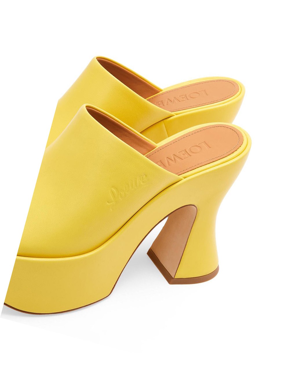 Loewe Plateforme mule in lambskin Jaune | 4197XPMZB