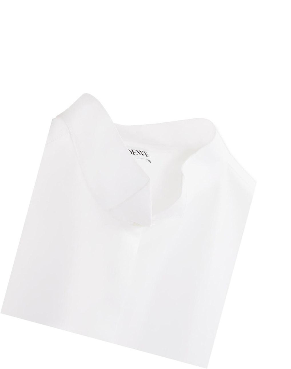 Loewe Pleated shirt dress in cotton Blanche | 4730BPVTC