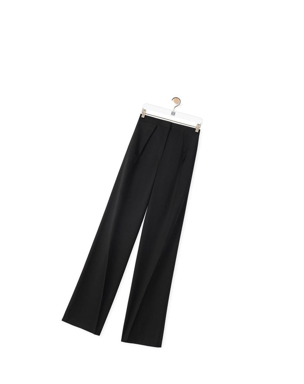 Loewe Pleated trousers in wool Noir | 9527LFIED