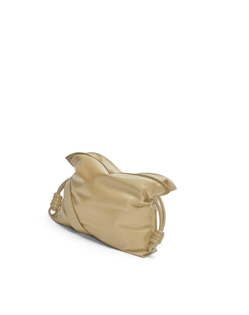 Loewe Puffer Flamenco clutch in shiny nappa lambskin Vert | 0196DOGHX