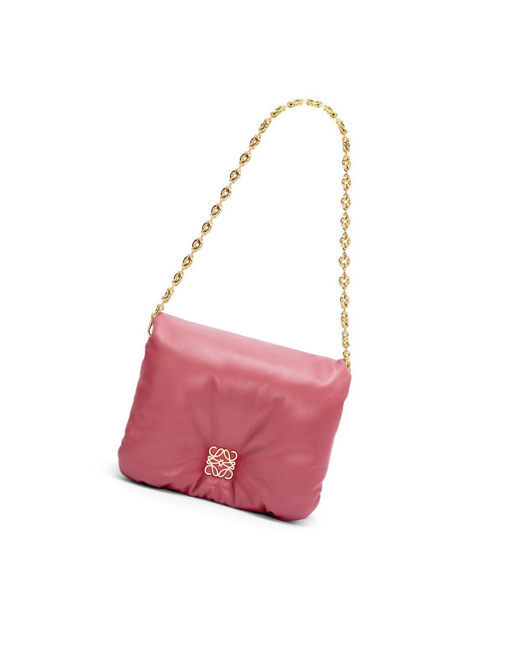 Loewe Puffer Goya bag in shiny nappa lambskin Plumrose | 1534WXGYN