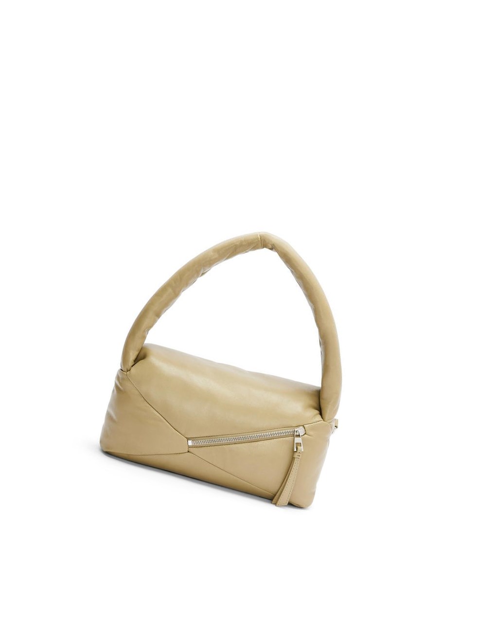 Loewe Puffer Puzzle Hobo bag in shiny nappa lambskin Vert | 2948LWJGM