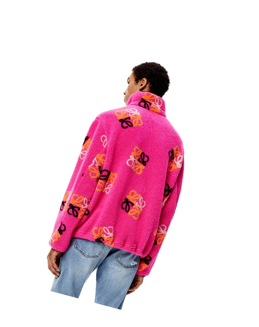 Loewe Pullover in Anagram jacquard fleece Rose | 2856FHREU