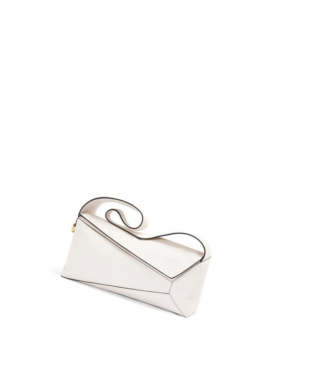 Loewe Puzzle Hobo bag in nappa calfskin Blanche | 7649GTIVM