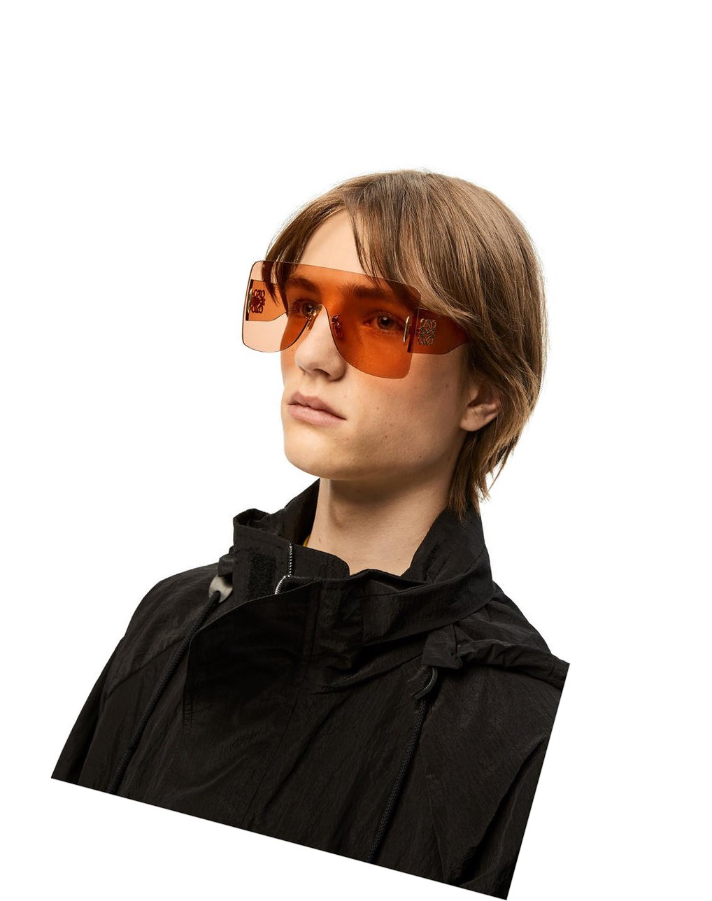 Loewe Rectangular mask sunglasses in nylon Orange | 2415QFVYN