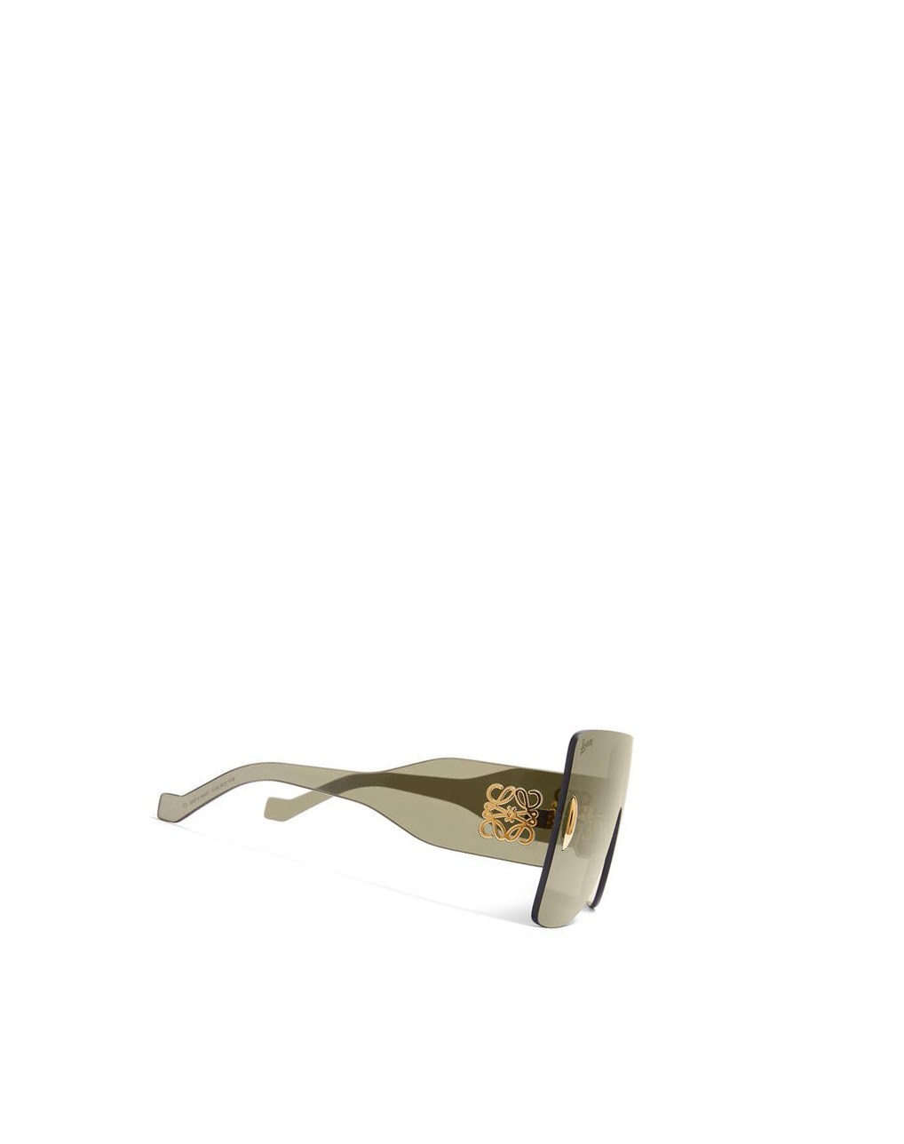 Loewe Rectangular mask sunglasses in nylon Vert Foncé | 6017MFUKC