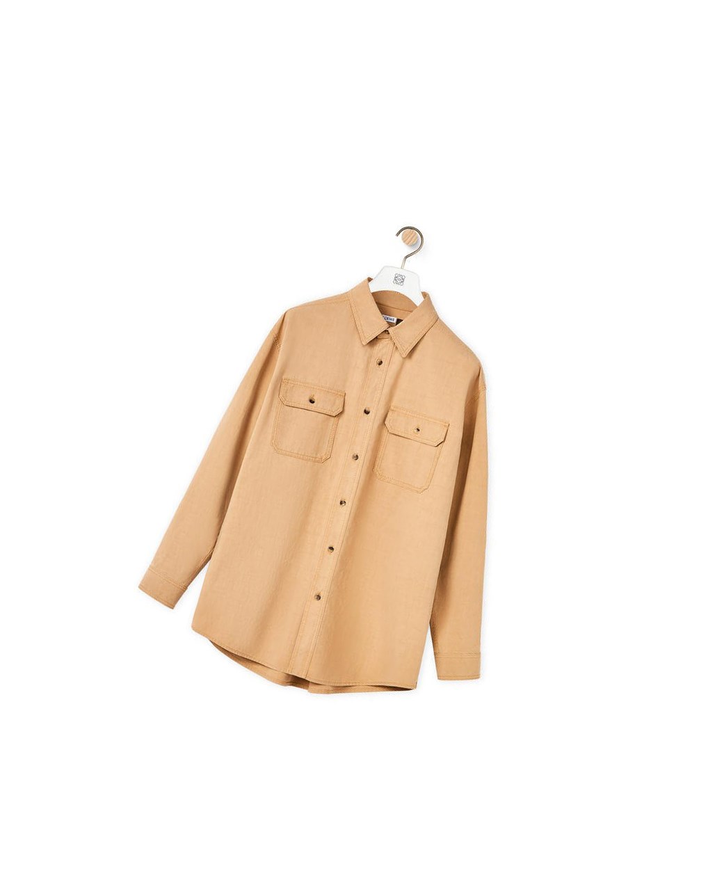 Loewe Relaxed chest pocket shirt in cotton and linen Make Up | 0745RTSPW