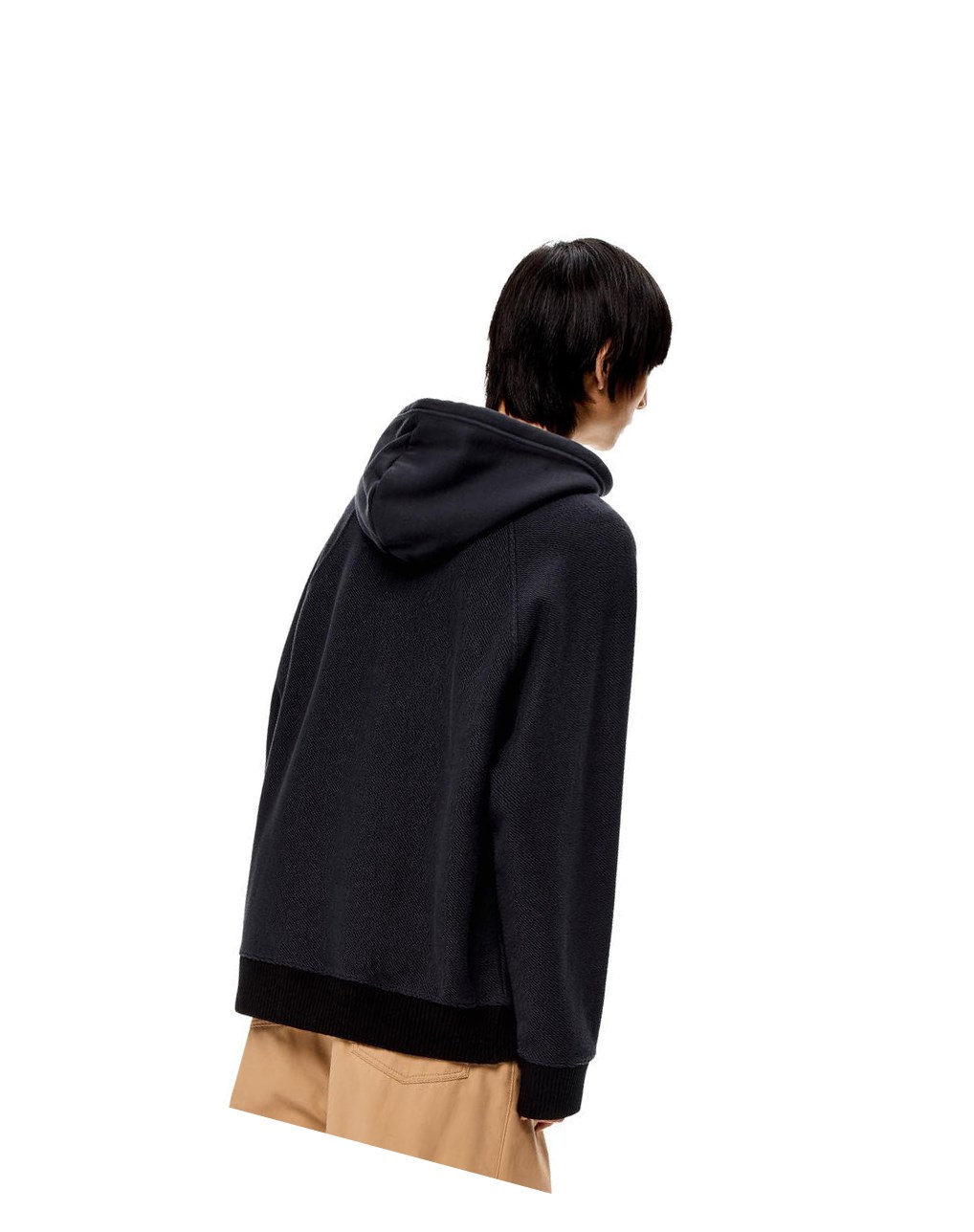 Loewe Reverse Anagram hoodie in cotton Bleu Marine Foncé | 9280IMUBX