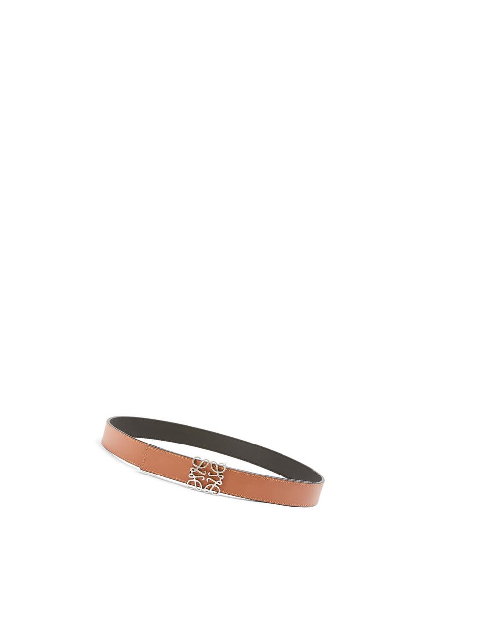 Loewe Reversible Anagram belt in smooth calfskin Noir | 0328YEGUS