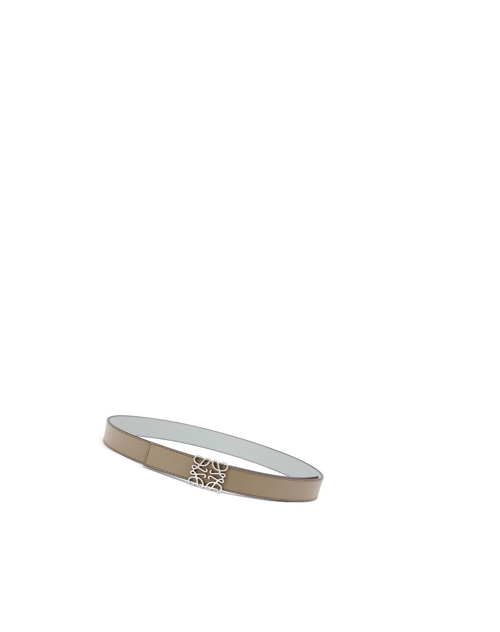 Loewe Reversible Anagram belt in smooth calfskin Vert Grise | 4731WXJRL