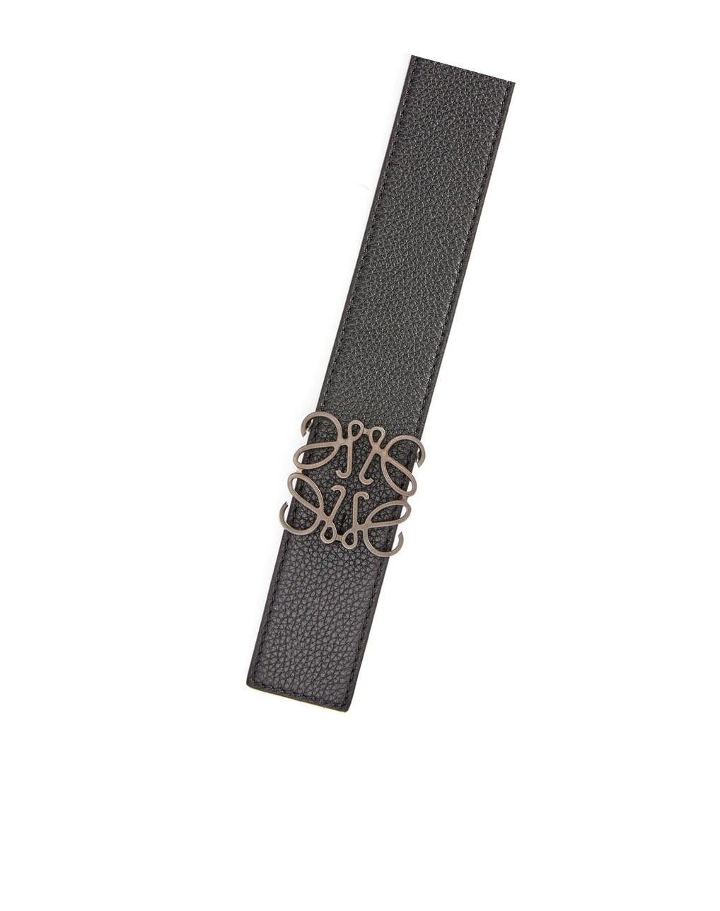 Loewe Reversible Anagram belt in soft grained calfskin Noir Kaki Vert Noir | 2876NHLEG