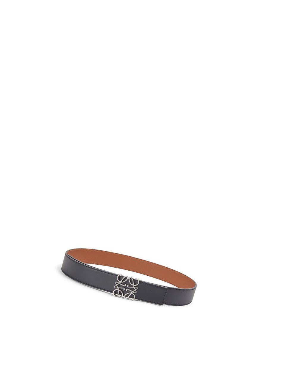 Loewe Reversible Anagram belt in soft grained calfskin Noir | 4961OWXBU