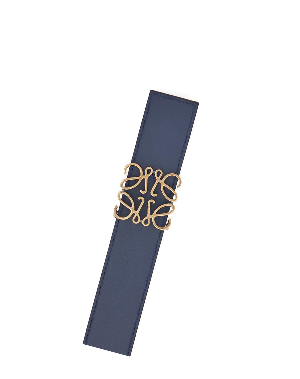 Loewe Reversible Anagram belt in soft grained calfskin Noir Doré | 7160ZHTAM