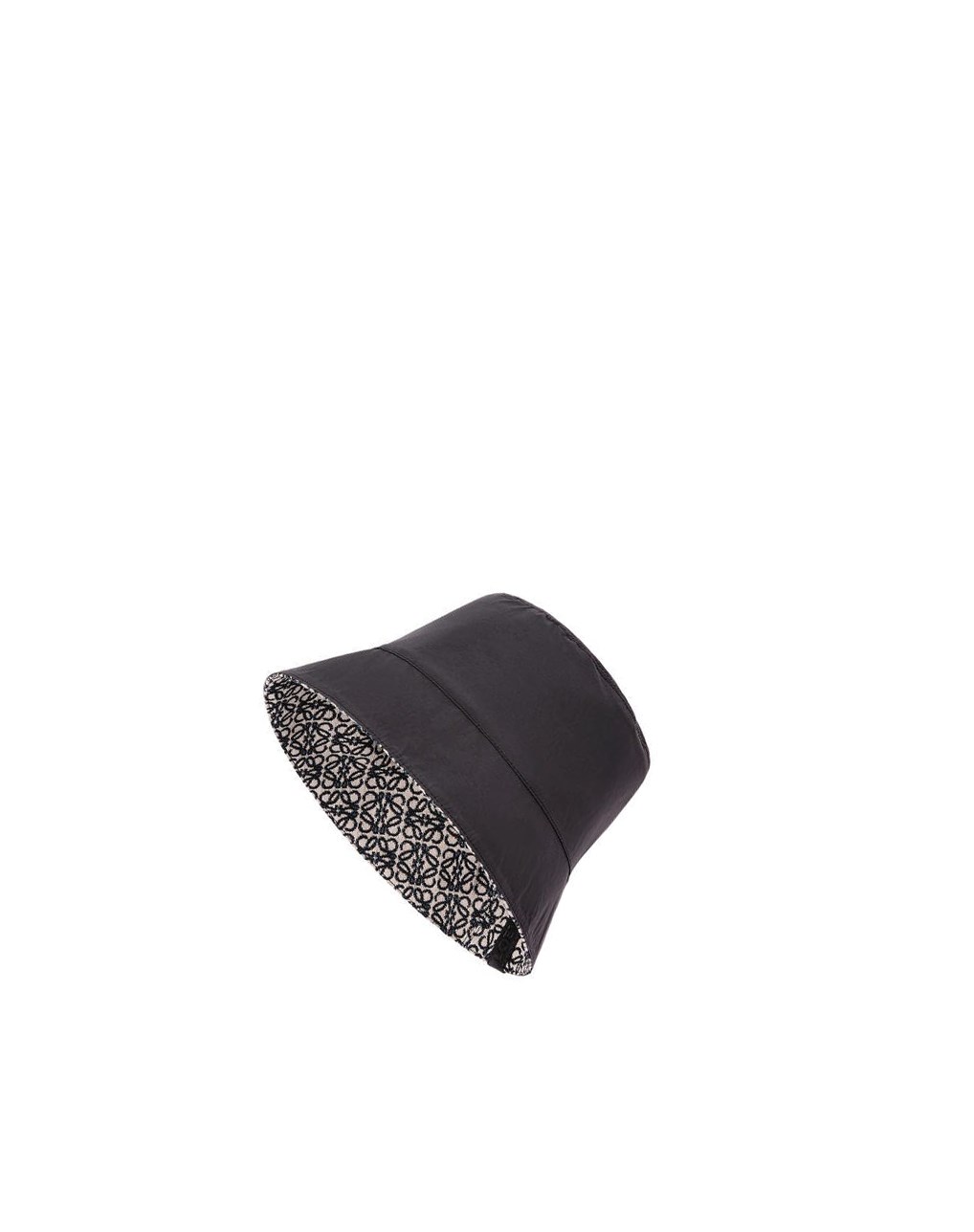 Loewe Reversible Anagram bucket hat in jacquard and nylon Bleu Marine Noir | 2617OGULD