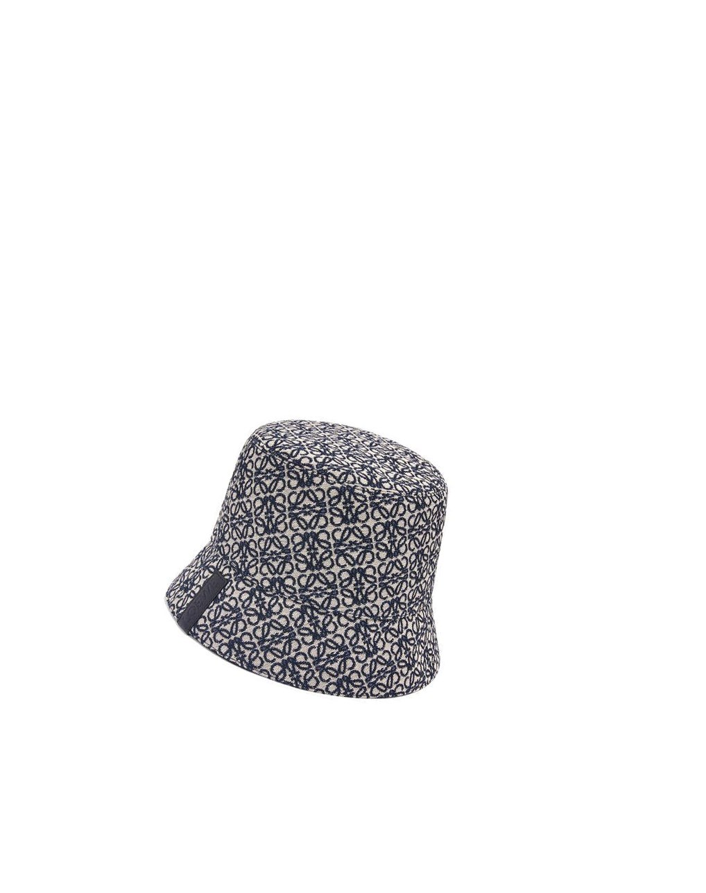 Loewe Reversible Anagram bucket hat in jacquard and nylon Bleu Marine Noir | 2617OGULD