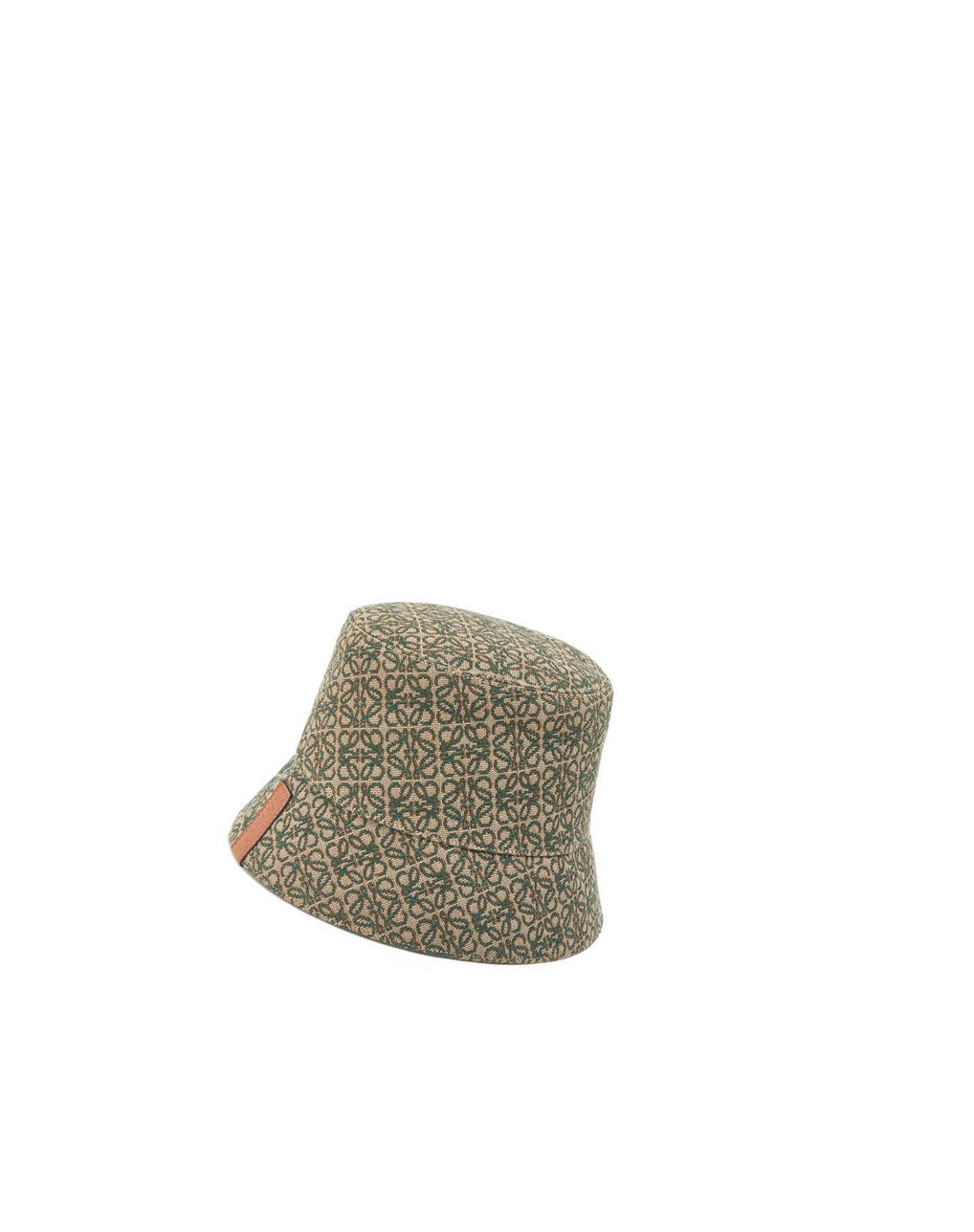 Loewe Reversible Anagram bucket hat in jacquard and nylon Kaki Vert | 4613MDGWL