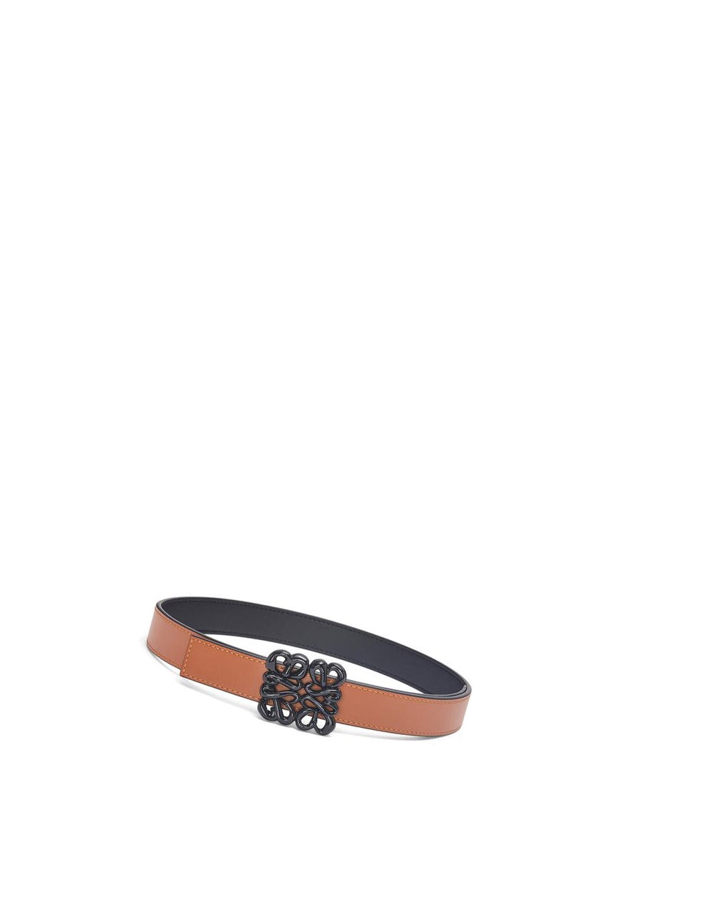 Loewe Reversible Inflated Anagram belt in soft calfskin Noir | 3562HKBYS