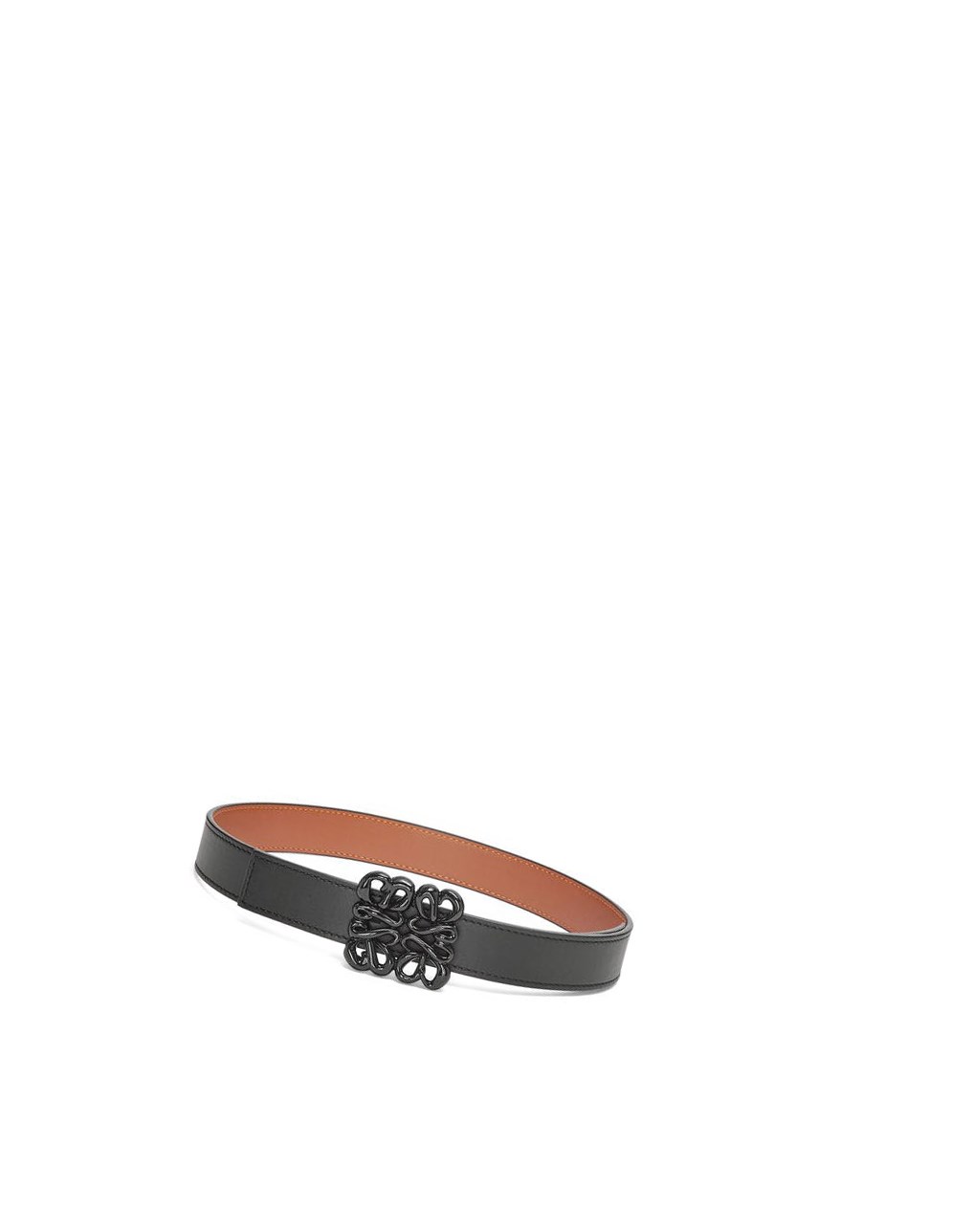 Loewe Reversible Inflated Anagram belt in soft calfskin Noir | 3562HKBYS