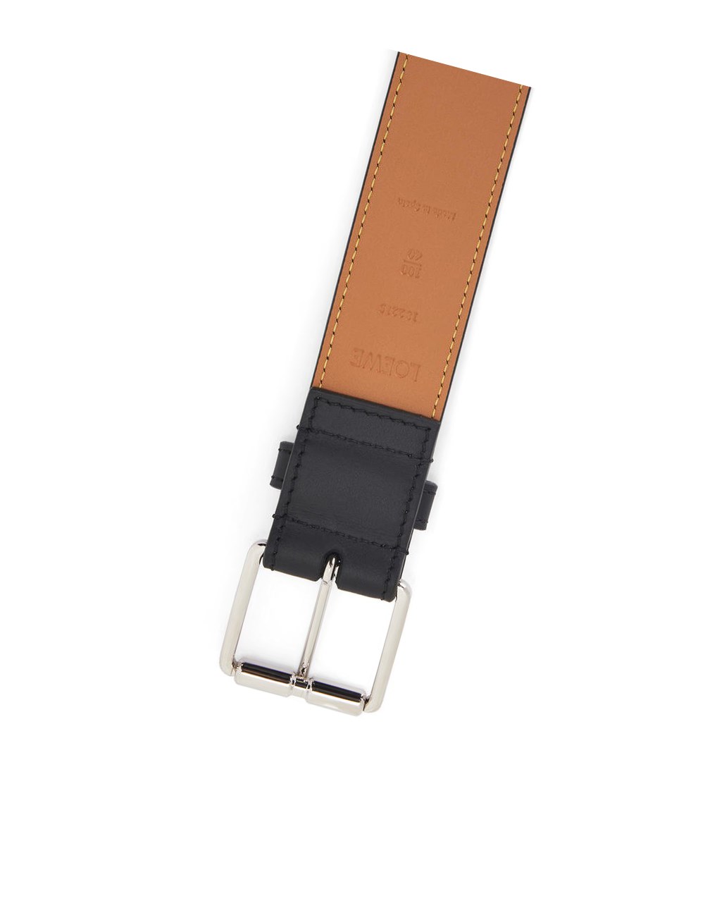 Loewe Roller buckle belt in smooth calfskin Noir | 3657SFUBC